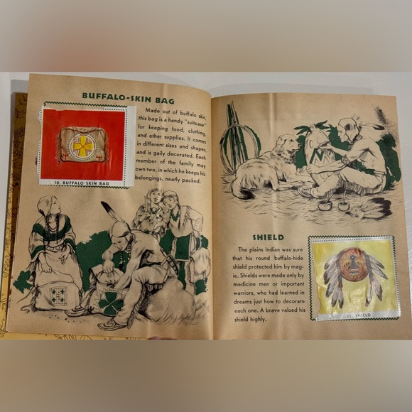 Vintage 1957 Little Golden Book INDIAN STAMPS by Edward Huberman 1st Edition “A” - Picture 10 of 16